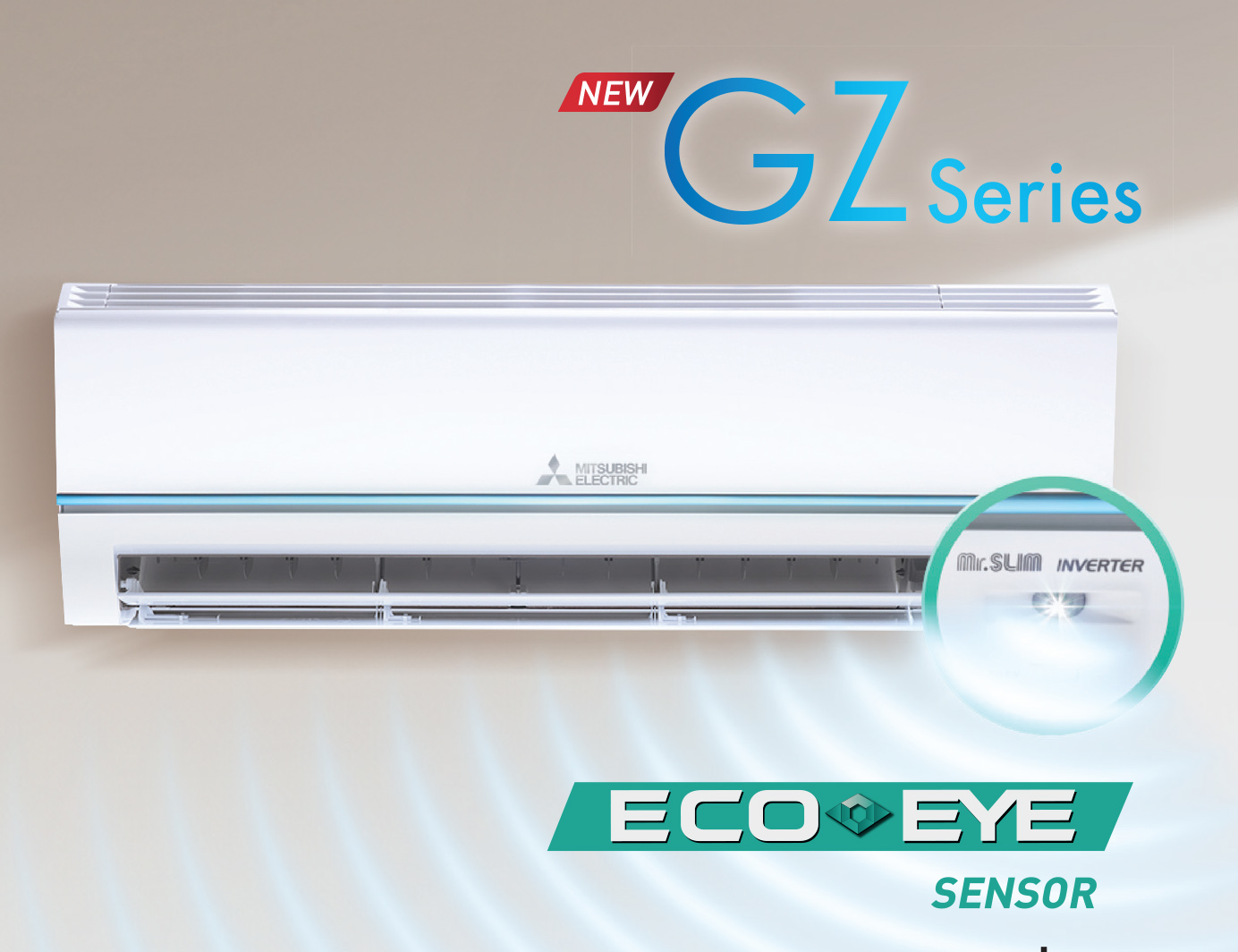 แอร์ MITSUBISHI รุ่น SUPER INVERTER GZ Series 2025 Series R32 รับประกันคอม 5 ปี แผงคอยล์เย็นและร้อน 3 ปีอะไหล่ 1 ปี